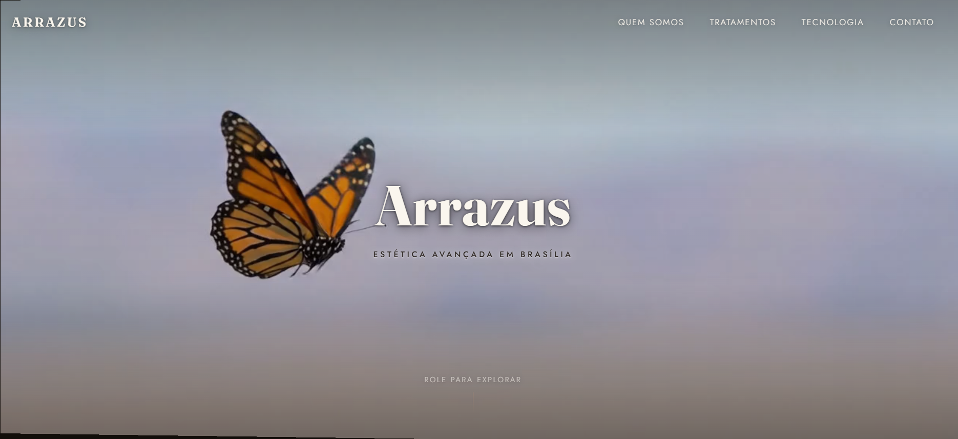 Site da Arrazus, clínica de estética avançada